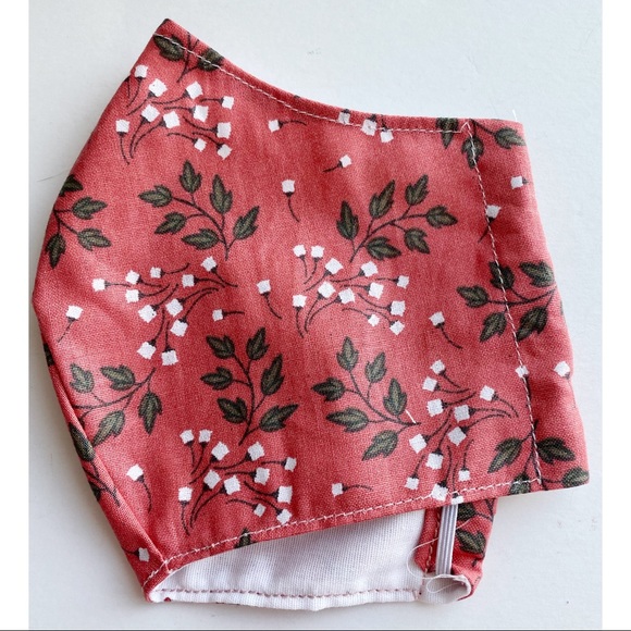 Blush Pink Floral Fabric Face Mask - Picture 3 of 4